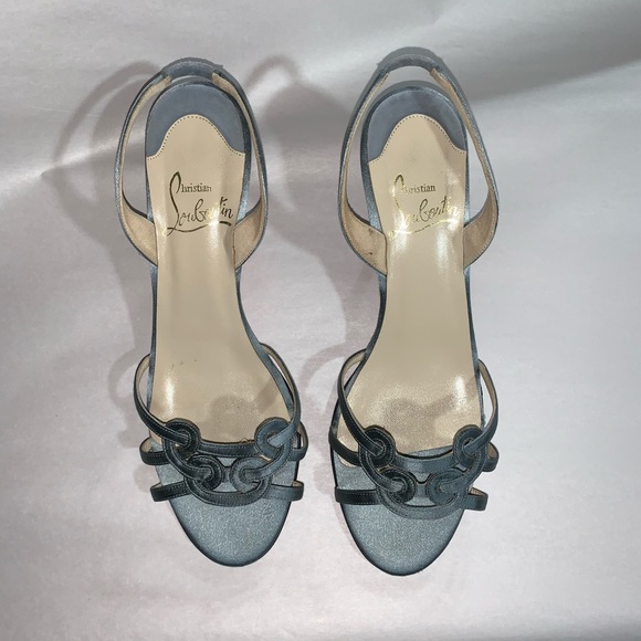 CHRISTIAN LOUBOUTIN size 38.5 silver kitten heels - Picture 16 of 16